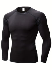 3pcs Men's Long Sleeve Compression Shirts For Sports Gym Fit