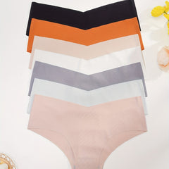 7 Seamless Solid Briefs Comfy Stretchy Panties Women's Lingerie