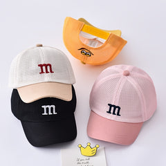 Cartoon M Embroidered Baseball Cap for Kids Boys and Girls
