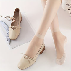 20 Pairs Lace Mesh Crew Socks Women's Stockings