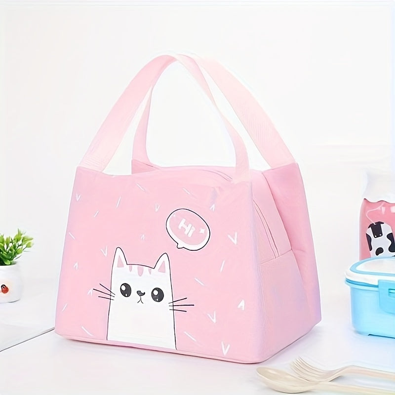 Cartoon Tote Bento Bag Thermal Insulated Lunch Bag Portable Picnic Bag