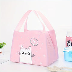 Cartoon Tote Bento Bag Thermal Insulated Lunch Bag Portable Picnic Bag
