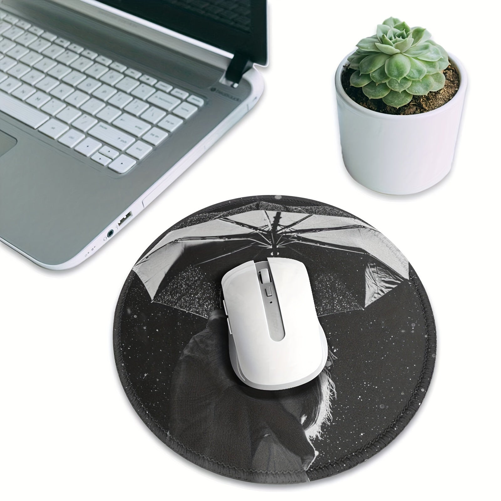 Couple Pattern Round Game Mouse Pad 20x20cm