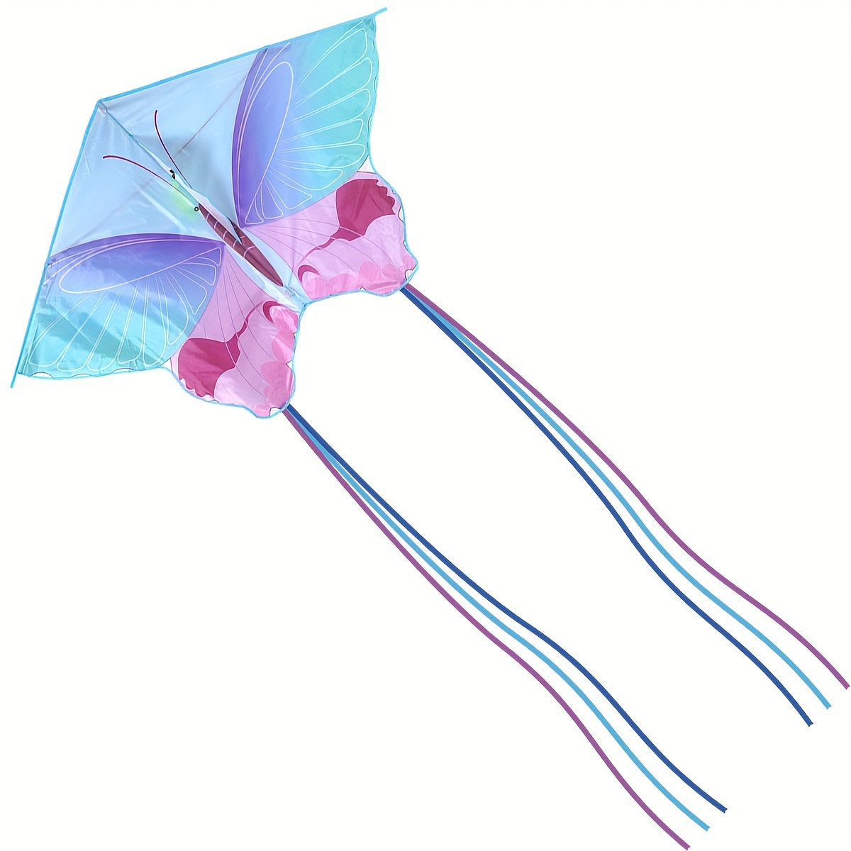 Large Purple Butterfly Kite with 91.44m Handle Line