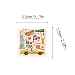 61PCS York Vinyl Stickers Waterproof Scrapbook Journaling Laptop Skateboard