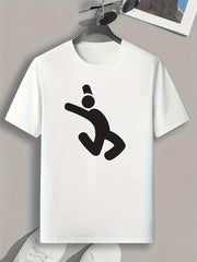 Pattern Print Men's Sports T-shirt Comfy Graphic Tee Outdoor Clothing