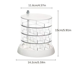 Rotatable 5-Layer Jewelry Organizer Box with Lid