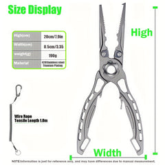Stainless Steel Fishing Plier Scissors Line Cutter Hooks Remover