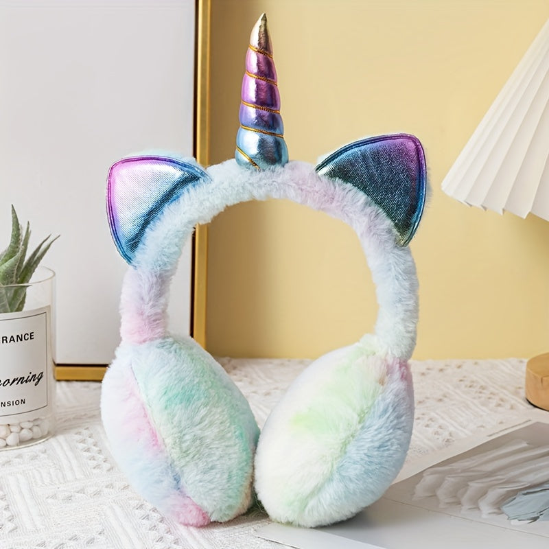 Unicorn Gradient Winter Warm Earmuffs Anti Freeze Ear Protector