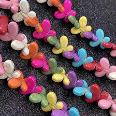 38-Piece Butterfly Turquoise Beads Set 15x20mm - 0.6-0.8in