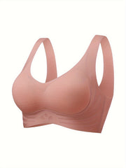 Solid Push Up Bra Comfy & Breathable Women's Lingerie