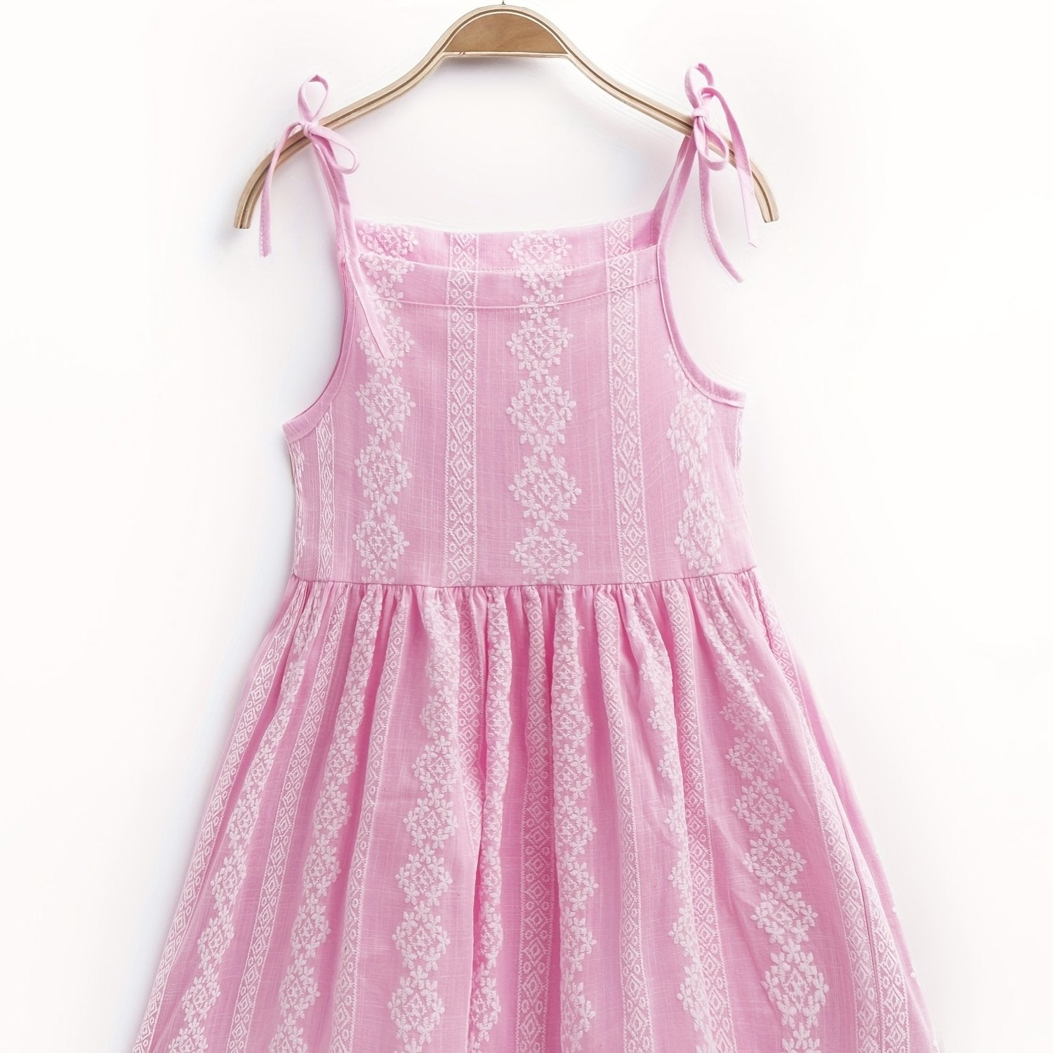 Baby Girls Casual Dress Flower Striped Cami Dress