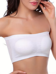 2pcs Seamless Bandeau Bras Soft Stretch Everyday Women's Lingerie