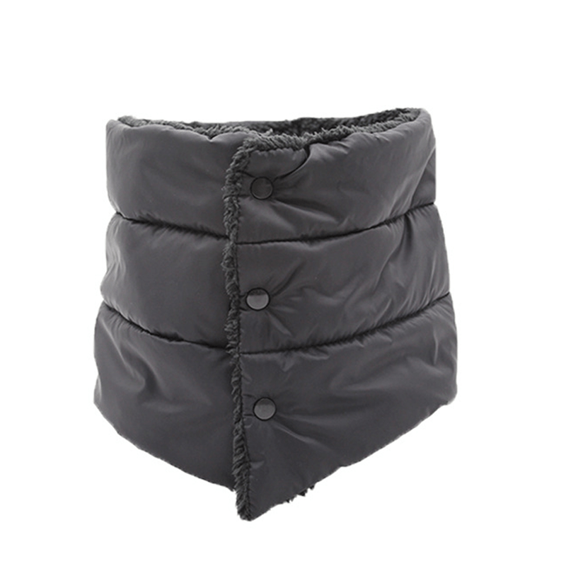 Winter Warm Fleece Scarf Button Down Cotton Protection Neck Gaiter