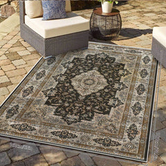 Vintage Boho Area Rug 2X6ft Non-slip Low Pile Carpet for Outdoor Garden Patio