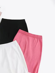 3 Piece Casual Slim Skirts High Waist Bodycon Crop Skirts Women's Clothing