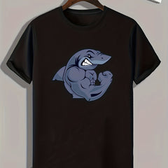 Animal Muscle Print Men's T-shirt for Summer