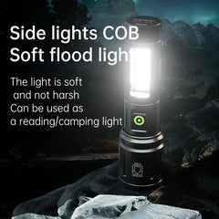 Portable Rechargeable LED Flashlight Waterproof for Camping Hiking