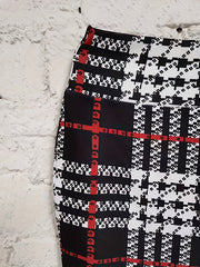 Plaid Print High Waist Pencil Skirt