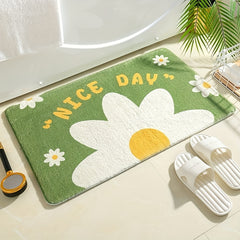 Cartoon Water Absorbent Bath Mat Soft Quick Drying Cashmere Carpet