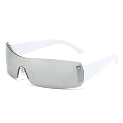 Y2K Sunglasses Oversized Wrap Around Frameless Sun Glasses