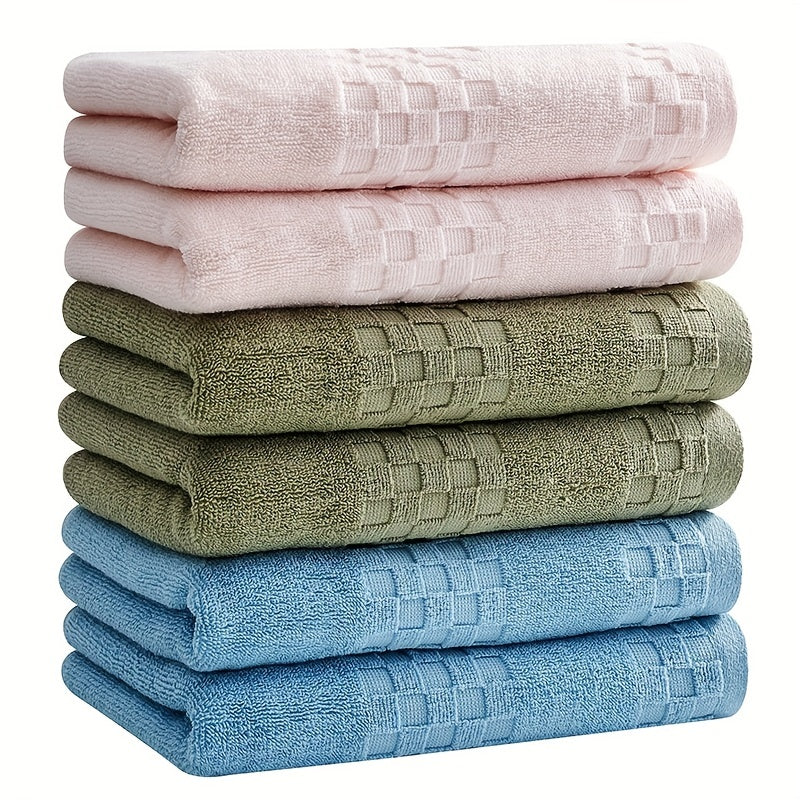 6pcs Fluffy Cotton Face Towel Quick Drying Soft Bath Towel Home Hotel