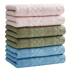 6pcs Fluffy Cotton Face Towel Quick Drying Soft Bath Towel Home Hotel
