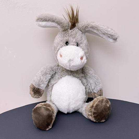 Grey Donkey Plush Stuffed Animal Soft Hugging Donkey Doll