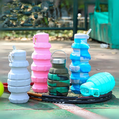Silicone Grenade Folding Cup for Outdoor Camping Hiking Fitness