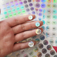 15pcs Mini Number Stickers 1-300 Round Labels Consecutive Number DIY Tool