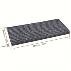 10pcs Bullnose Carpet Stair Treads Set Non Slip Washable Soft Skid Resistant