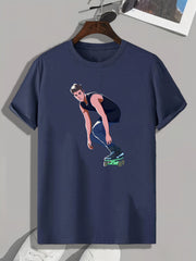 Skateboarding Print Men's Graphic T shirt Casual Comfy Tees For Summer