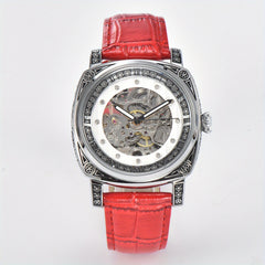 KUERST Auto Mechanical Watch Waterproof Night Light Wristwatch