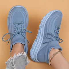Breathable Mesh Lace-Up Casual Running Shoes