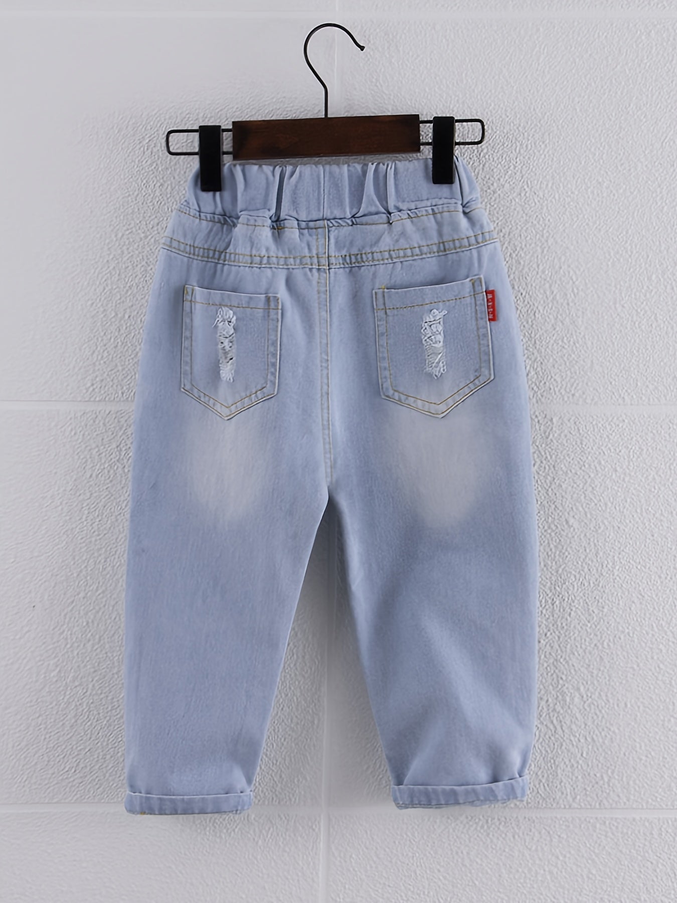 Boys Ripped Denim Long Pants Spring Autumn Outdoor