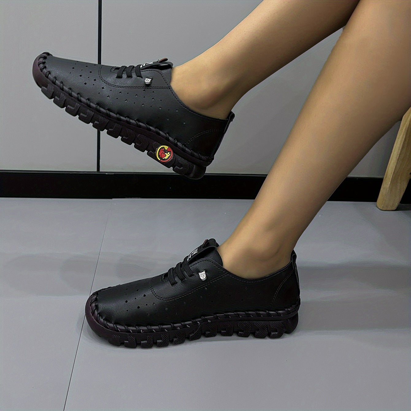 Women's Lace Up Hollow Out Sneakers Lightweight & Comfortable