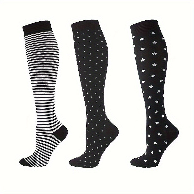 3 Pairs Compression Socks 20-30 mmHg for Women & Men