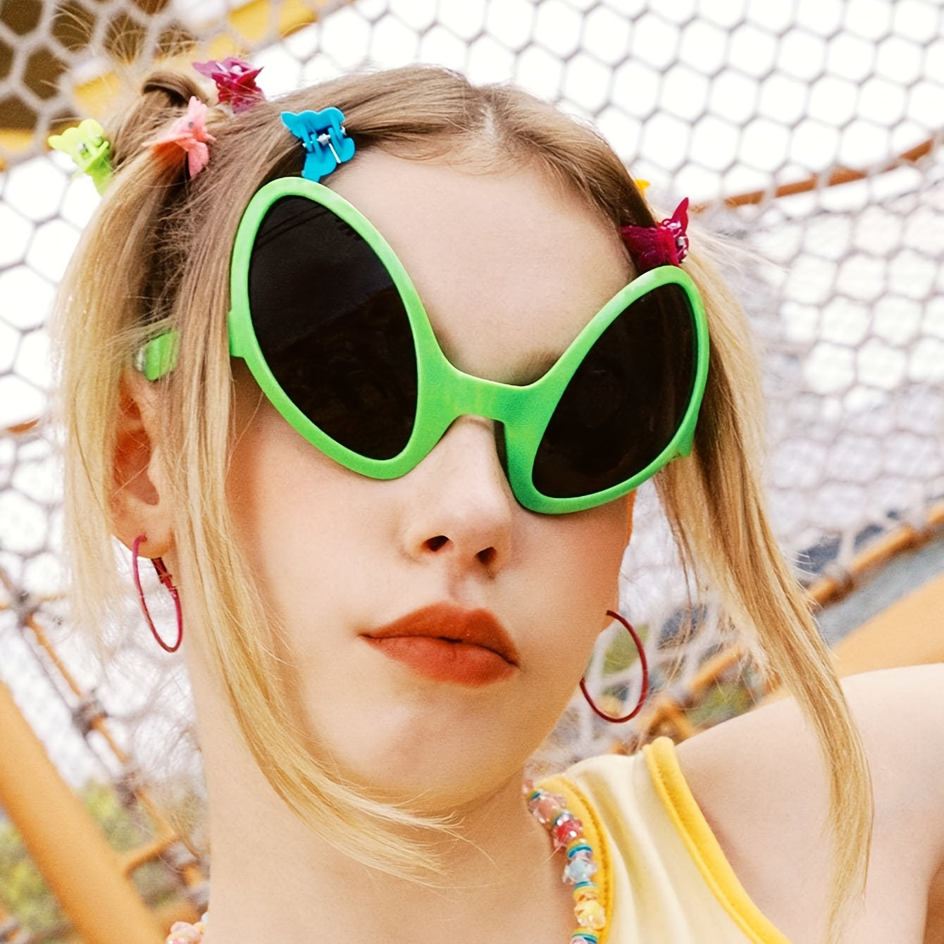 Alien Sunglasses Funny Hiphop Props UV400