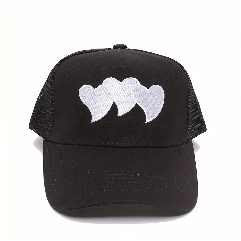 Heart Embroidered Baseball Cap Trucker Hat Dad Hats Sun Hat