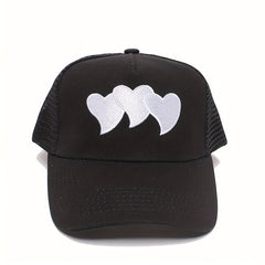 Heart Embroidered Baseball Cap Trucker Hat Dad Hats Sun Hat