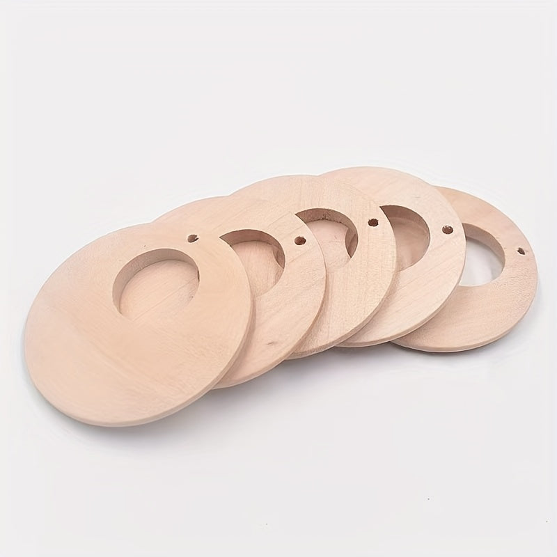 10pcs Wooden Geometric Stud Earrings