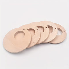 10pcs Wooden Geometric Stud Earrings