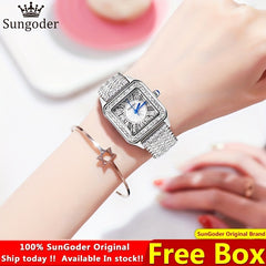 SUNGODER Rhinestone Quartz Analog Wristwatch
