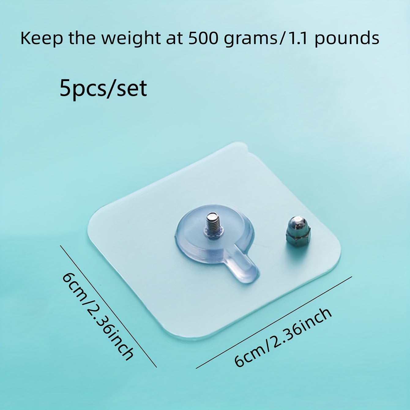 Square Transparent Acrylic Adhesive Double-sided Viscose Non-punching PVC Tape