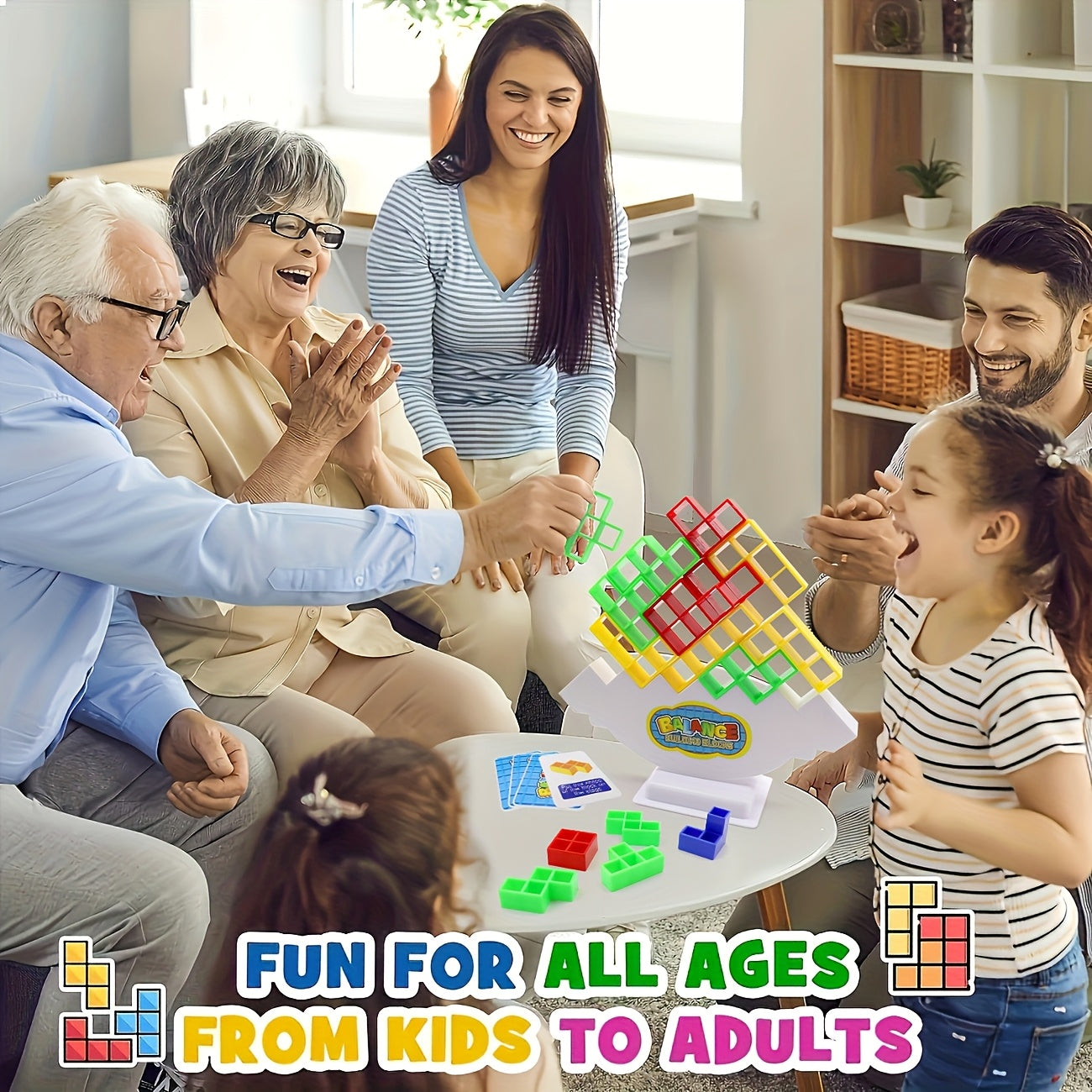 Balance Building Block Game Swing Stack Toy Puzzle Desktop Block Interactive Toy