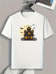 House In The Dark Print Men's Graphic T-Shirt