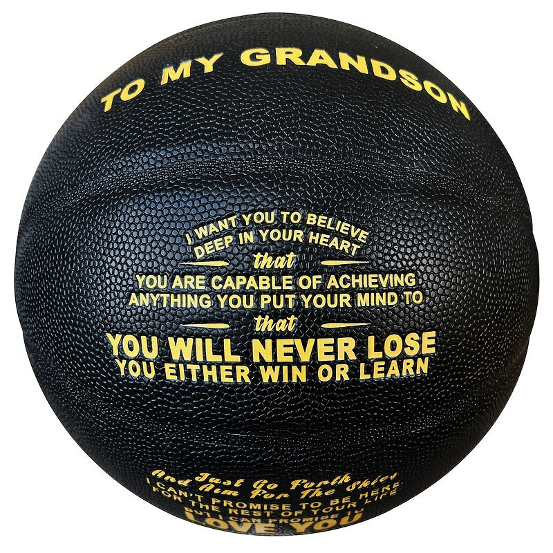 Engraved Outdoor Basketball - Perfect Gift for Grandson!