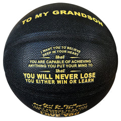 Engraved Outdoor Basketball - Perfect Gift for Grandson!