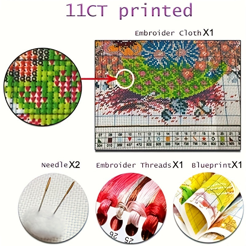 11CT Natural Landscape Cross Stitch Kit Home Decor DIY Gift