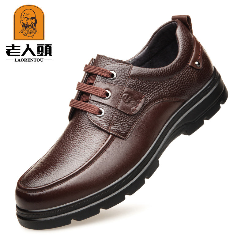 LAORENTOU Men's Oxfords Leather Dress Shoes Comfortable Durable Non Slip